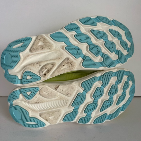 HOKA Women’s CLIFTON 9 Size 12B Neon Green Highlighter Lettuce Solar Flare - Picture 9 of 13